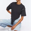 Curved Hem Cropped Tee