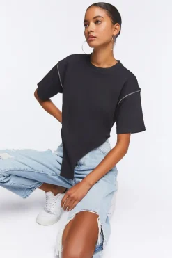 Curved Hem Cropped Tee