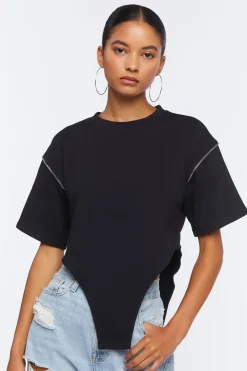 Curved Hem Cropped Tee