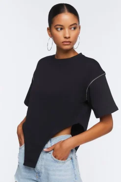 Curved Hem Cropped Tee