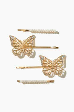Cutout Butterfly Bobby Pin Set