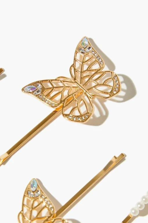 Cutout Butterfly Bobby Pin Set