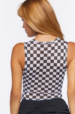 Cutout Checkered Bodysuit