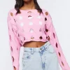 Cutout Cropped Sweater