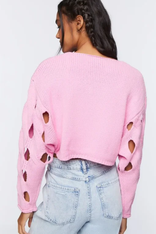 Cutout Cropped Sweater