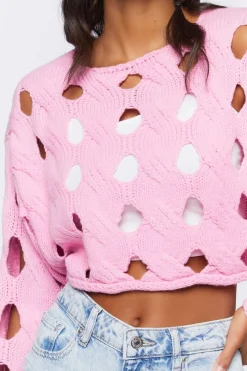 Cutout Cropped Sweater
