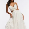 Cutout Fit & Flare Midi Dress