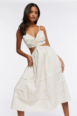 Cutout Fit & Flare Midi Dress