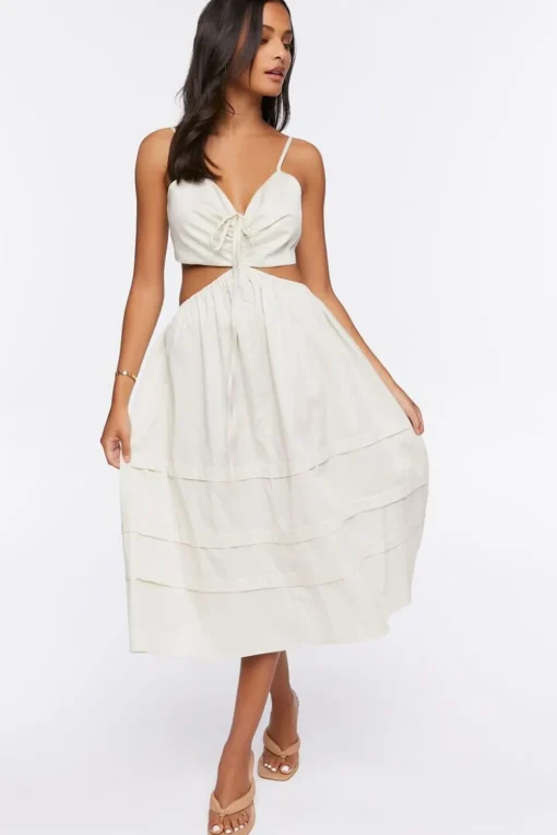 Cutout Fit & Flare Midi Dress