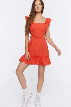 Cutout Flounce Mini Dress