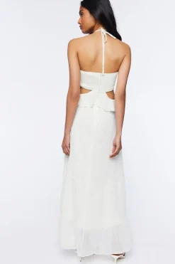 Cutout Halter Maxi Dress