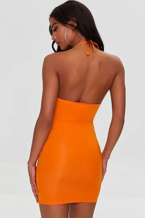 Cutout Halter Mini Dress