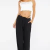 Cutout High-Rise Relaxed Pants
