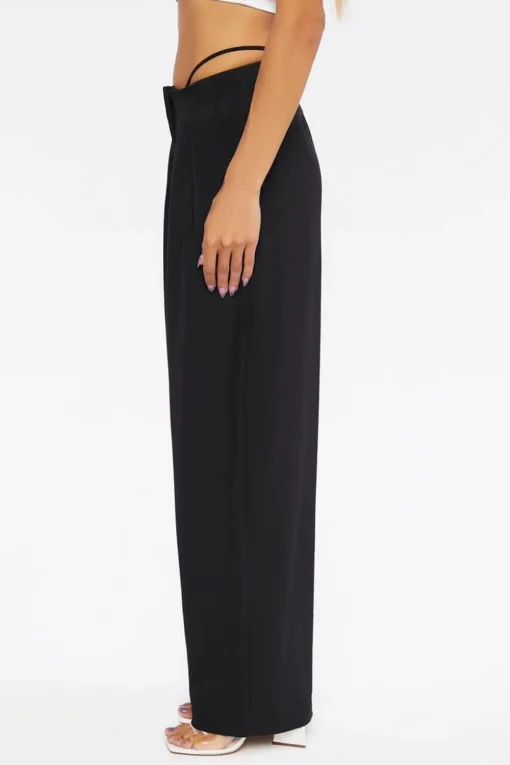 Cutout High-Rise Relaxed Pants
