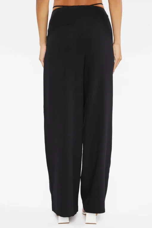 Cutout High-Rise Relaxed Pants