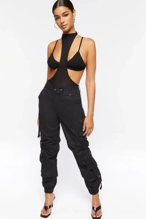 Cutout Mesh Bodysuit