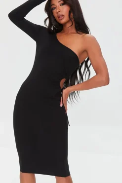 Cutout One-Shoulder Bodycon Dress