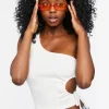 Cutout One-Shoulder Crop Top