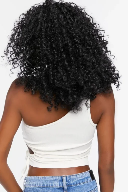 Cutout One-Shoulder Crop Top