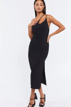 Cutout One-Shoulder Midi Dress