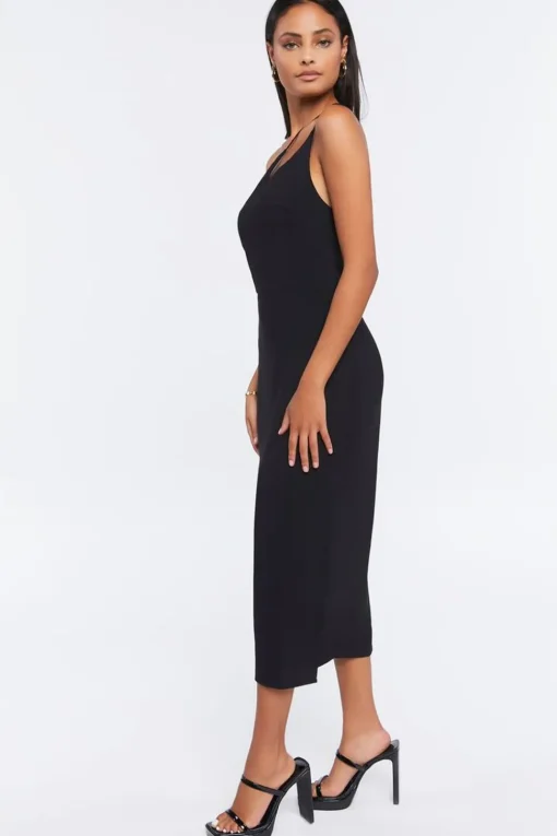 Cutout One-Shoulder Midi Dress