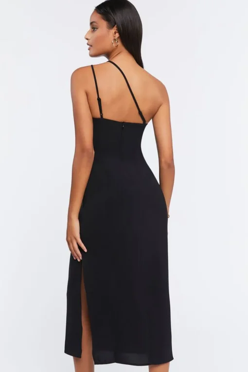 Cutout One-Shoulder Midi Dress