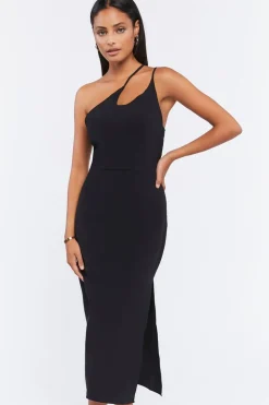 Cutout One-Shoulder Midi Dress