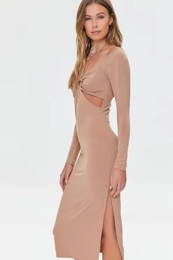 Cutout O-Ring Slit Dress