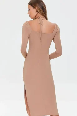 Cutout O-Ring Slit Dress