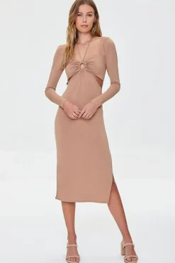 Cutout O-Ring Slit Dress