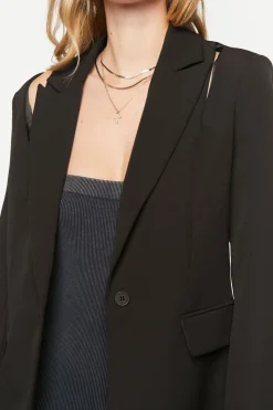 Cutout Peak-Lapel Blazer