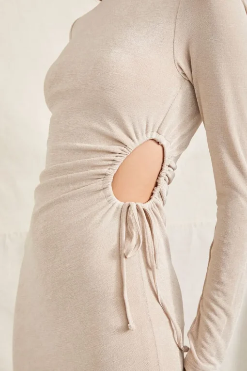 Cutout Self-Tie Mini Dress