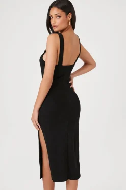 Cutout Slit Midi Dress