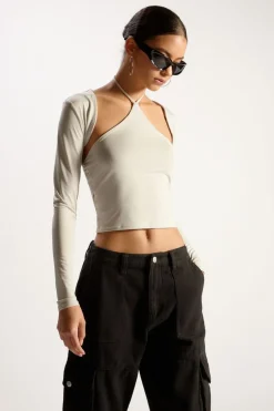Cutout Tie-Neck Top