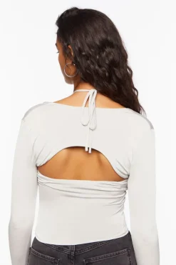 Cutout Tie-Neck Top