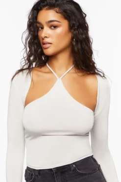 Cutout Tie-Neck Top