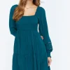 Cutout Tiered Babydoll Dress