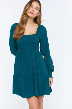 Cutout Tiered Babydoll Dress