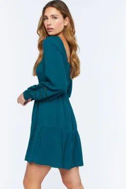 Cutout Tiered Babydoll Dress