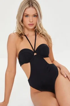 Cutout Underwire One-Piece Swimsuit