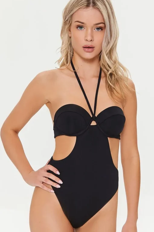 Cutout Underwire One-Piece Swimsuit