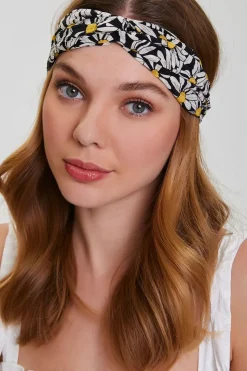 Daisy Floral Twisted Headwrap