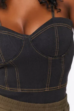 Denim Bustier Bodysuit