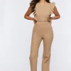Denim Butterfly Sleeve Jumpsuit