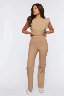 Denim Butterfly Sleeve Jumpsuit
