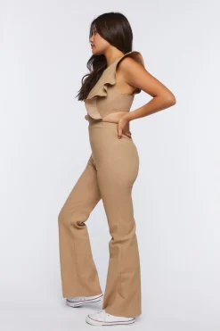 Denim Butterfly Sleeve Jumpsuit