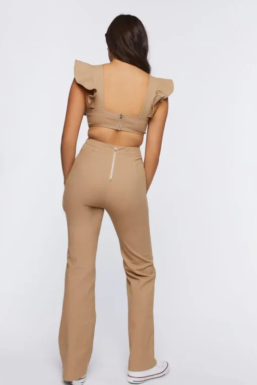 Denim Butterfly Sleeve Jumpsuit