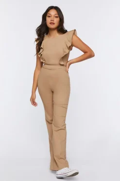 Denim Butterfly Sleeve Jumpsuit