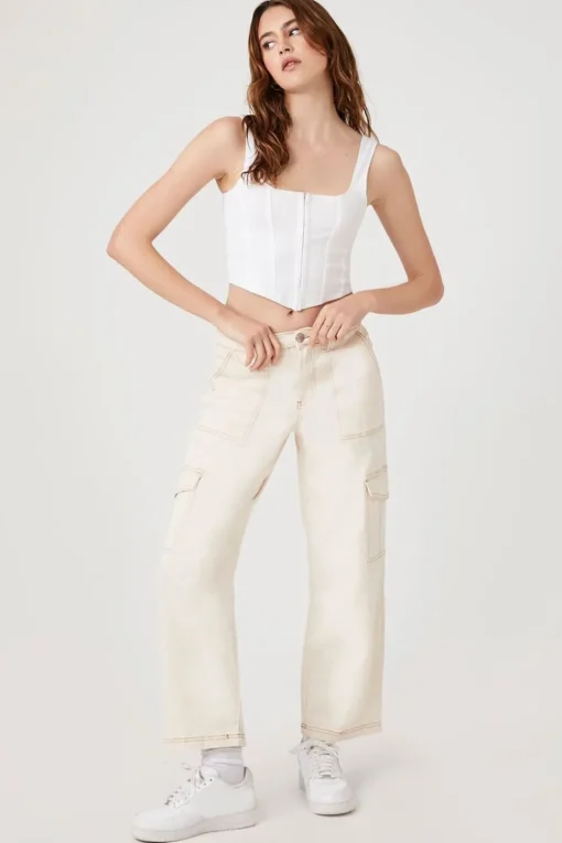 Denim Cargo Pants