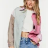Denim Colorblock Shacket
